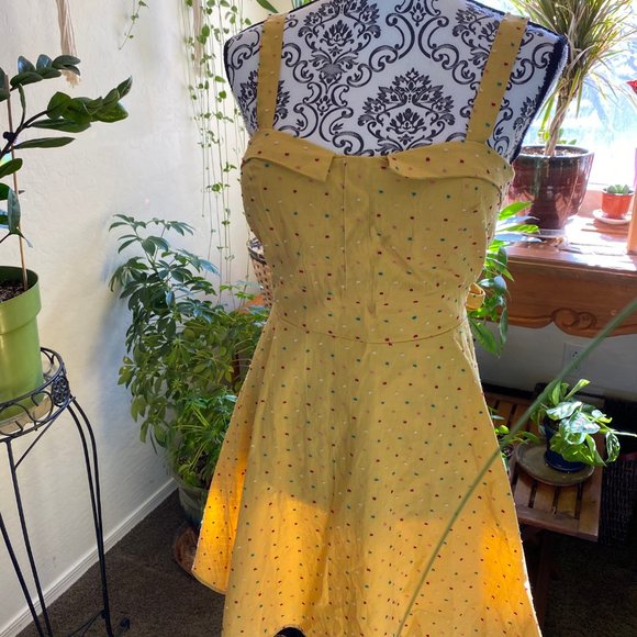 * Heart Soul Yellow Sweetheart Dress Sleeveless * - Picture 7 of 15
